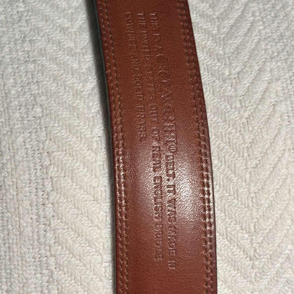 Men’s Coach 3872 Leather Black Stitch Belt - Authentic - size 38 - Picture 4 of 6